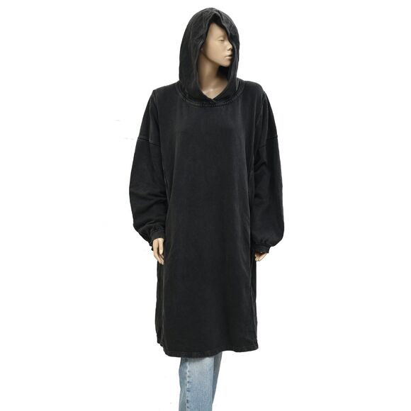 Free People We The Free Maxi Hoodie Sweatshirt Dress Oversized Cotton L 283971 - Picture 4 of 14